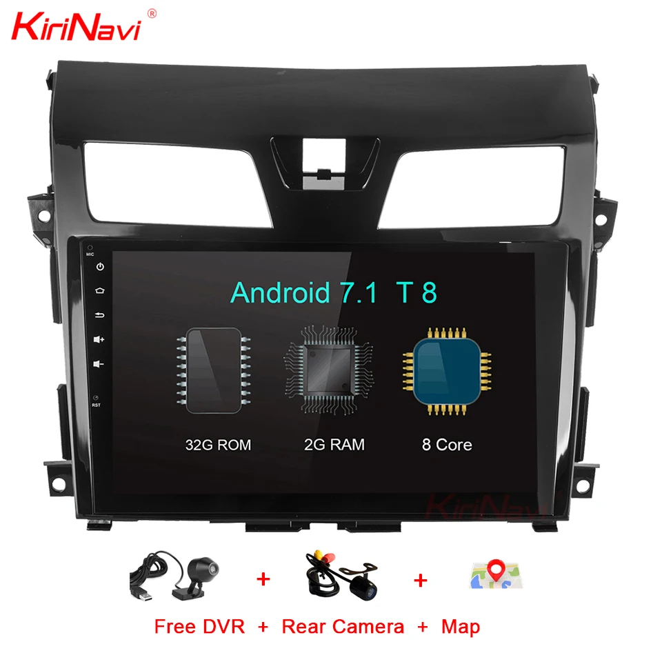 Cheap KiriNavi Octa Core Android 7.1 Car Audio For Nissan Altima Teana Car DVD Player Stereo Radio GPS Navigation Bluetooth WIFI BT 4G 0
