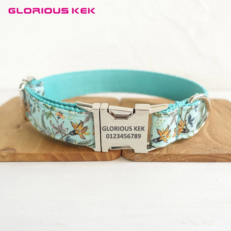 Buy GLORIOUS KEK Pet Dog Collar Summer Turquoise Dog