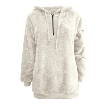 

Women Hoodies Sweatshirts Winter Sweatshirts Women's Hooded Sweatshirt Coat Winter Warm Wool Pockets Outwear