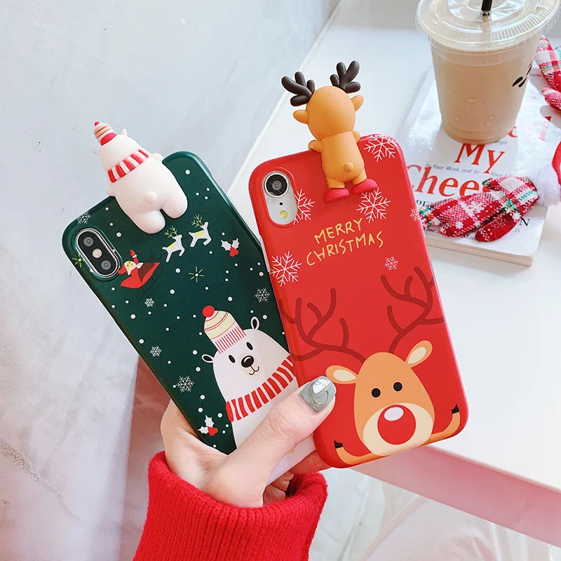 

Christmas Style tpu case for iphone X case for iphone 7 case cover free shipping iphone cover case