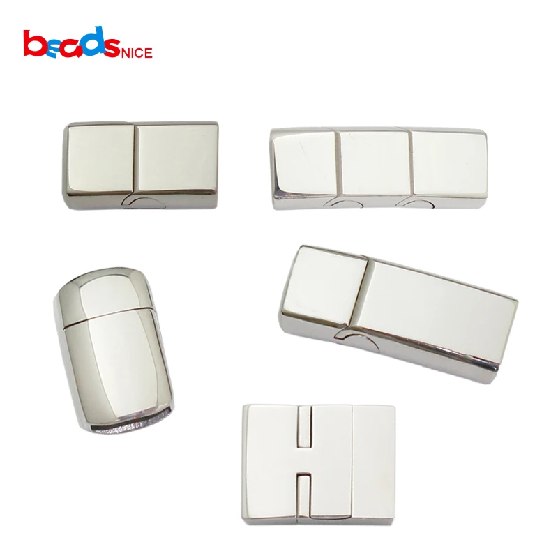 

Beadsnice Stainless Steel Square Magnetic Release Bracelet Clasp Vintage Clasp Tubular Bracelet Clasp
