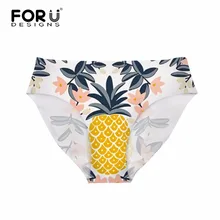 Forudesigns бразильские Плавки бикини Низ Одежда заплыва Мужские Шорты для купания Для женщин с принтом ананаса стринги купальник сексуальные купальники бикини Шорты для женщин купальник