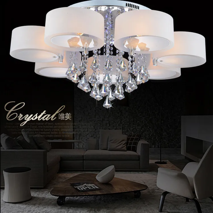 

free shipping crystal modern brief ceiling light living room bedroom lamp lighting