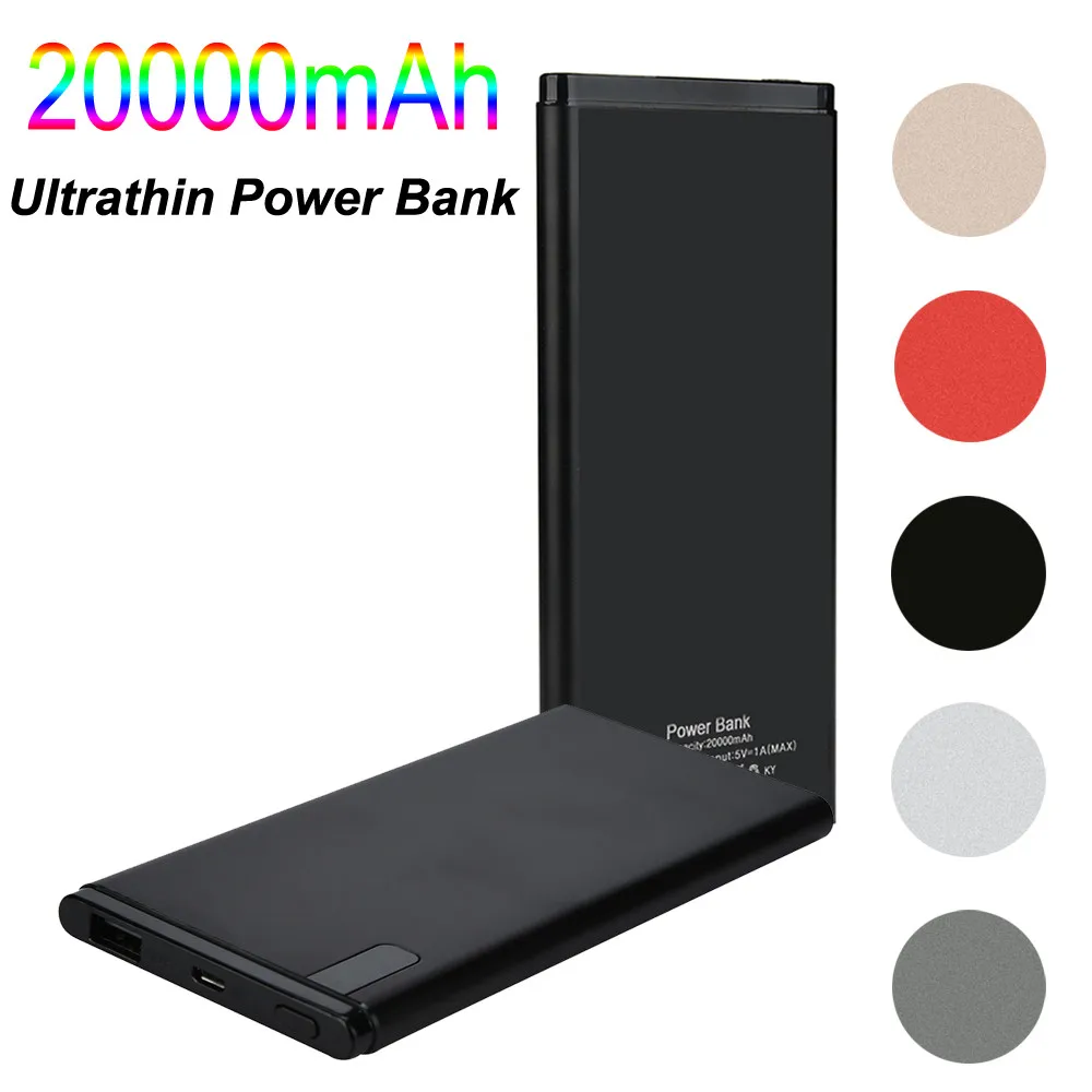 FGHGF ультратонкий 20000 мАч портативный USB внешний аккумулятор зарядное устройство