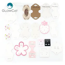 100pcs high quality Paper PVC card White/Kraft/Black cards for Earring Necklace Bracelet Hair Band Jewelry Display Packaging