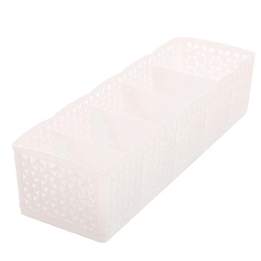 5 Сетка пластиковая коробка для хранения Коробка для хранения галстука бюстгальтер носки ящик косметический сепаратор высокое качество уборка контейнер Органайзер - Цвет: White