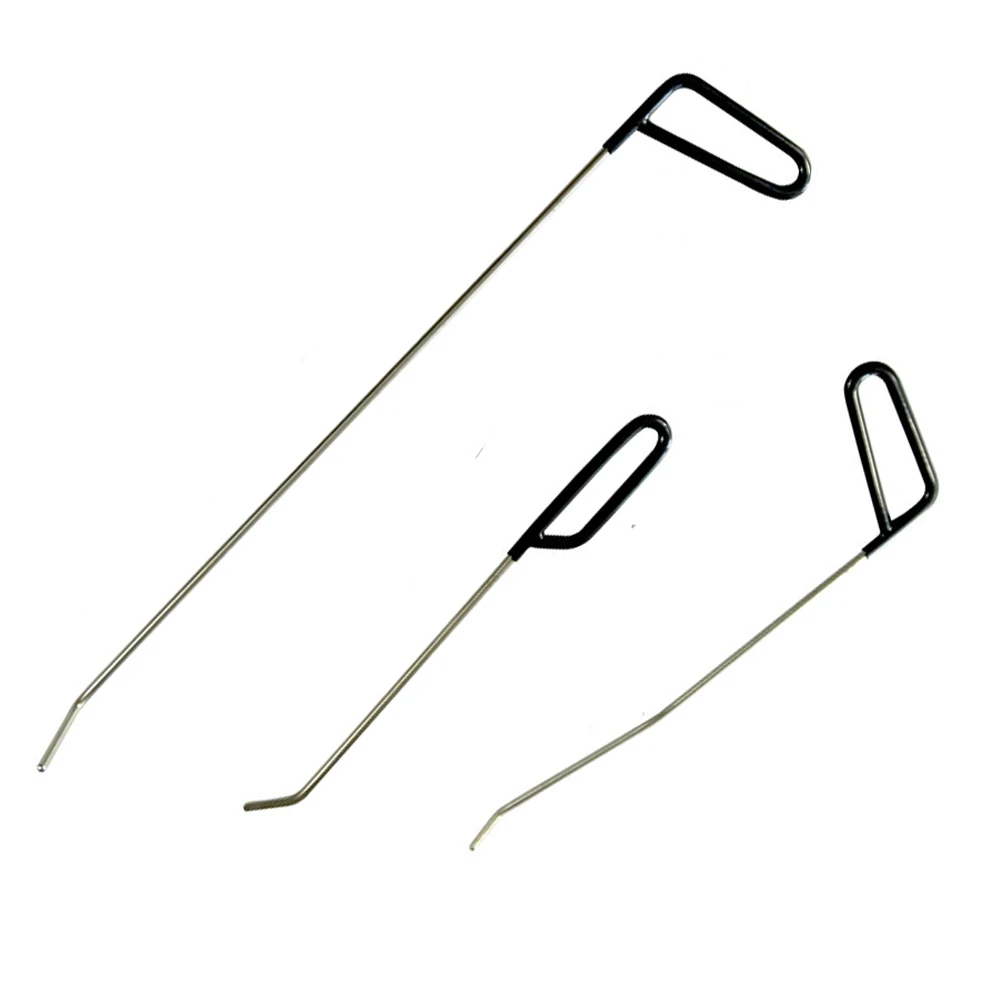 

3 pcs /set High Quality PDR Tools Hooks Push Rods Door Dings Hail Repair Dent Removal Tools