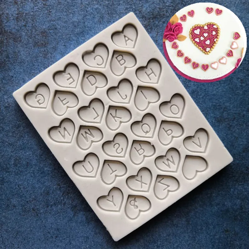 Luyou 1pcs Letter Silicone Cake Mold LOVE Shape DIY Fondant Cake Molds 