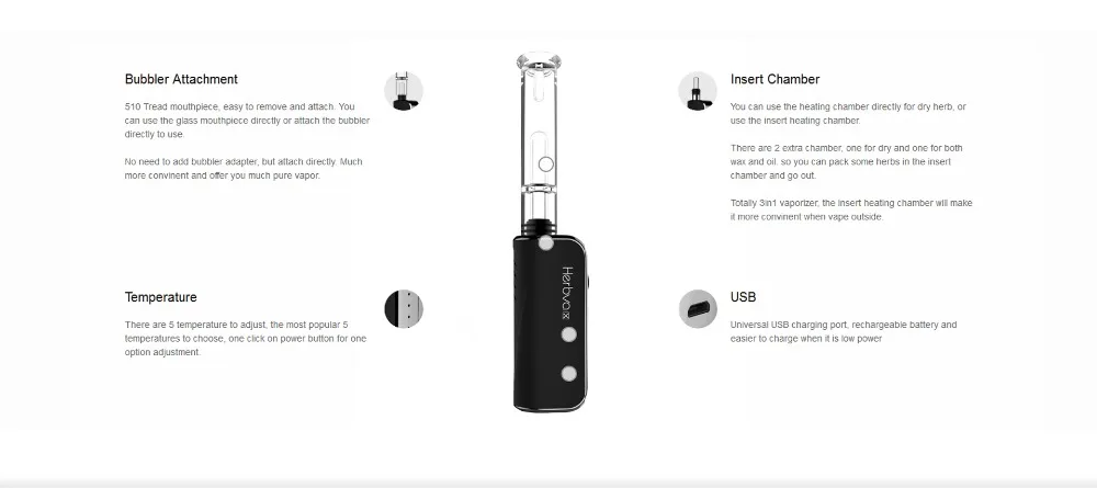 100% Original Airistech Herbva X Vaporizer Kit Dry Herb e cig vape kit 3-in-1 1000mah Vapor Ceramic Chamber 510 water bubbler (3)