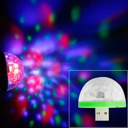 5 В USB RGB светодиодный сценический свет Новинка лампа светодиодный кристалл магический вращающийся шар сценический светильник вечерние