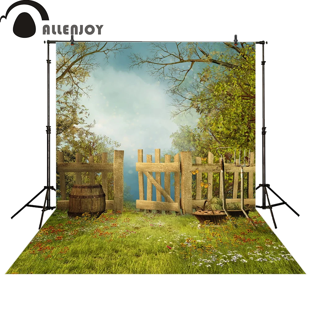 Фон для фотосъемки Allenjoy облако небо ферма забор фотосессия фотостудия фотобудка