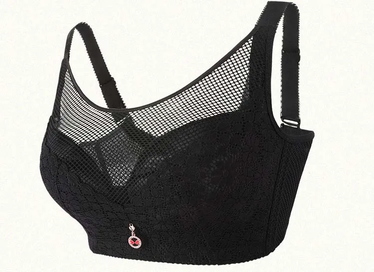 Queenral Women Bras Push Up Bralette Sexy Lace Bra Plus Size Brassiere Comfort Lingerie Wire Free Sostenes Mujer Grande Thin Bra88 (2)