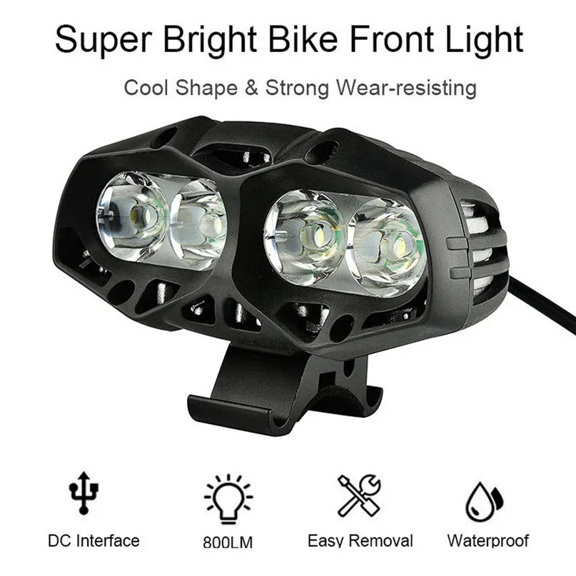 Cheap New Cool 4x XML-T6 LED Mountain Road Bike light Bicycle Front Light Headlamp Headlight 4 Mode lantern for a bicycle #2M21 1