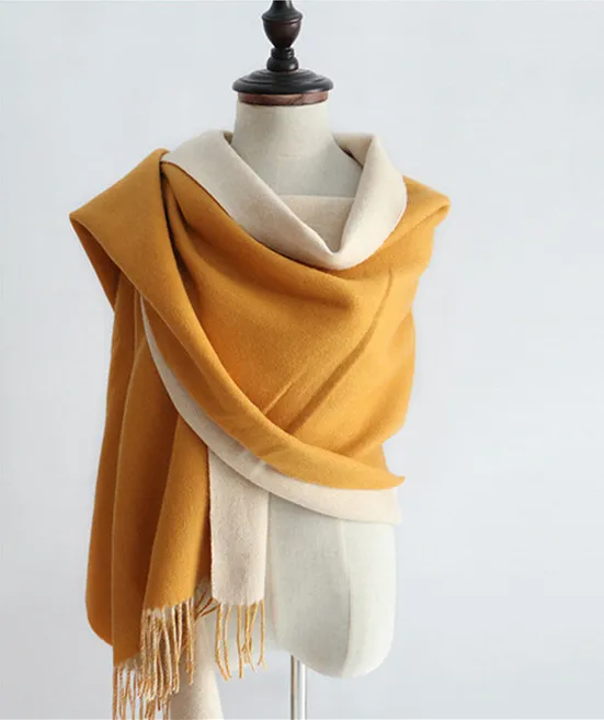 

high quality 100%lambswool double face color women's big scarfs shawl pashmina 70x200cm wholesale retail