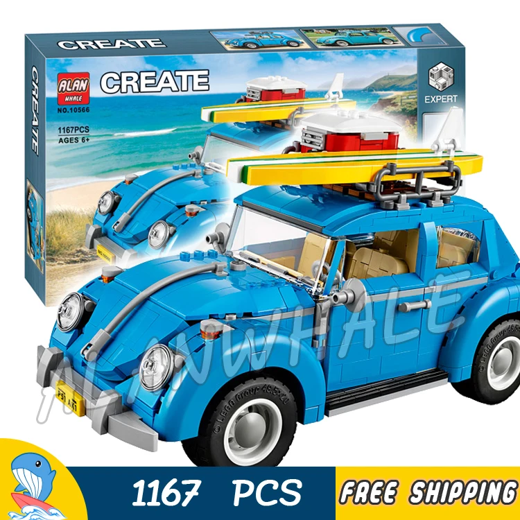 

1167pcs Creator Expert Mobile Classic Beetle Car Volkswagen 10566 Figure Building Blocks Assemble Toy Compatible With LegoING