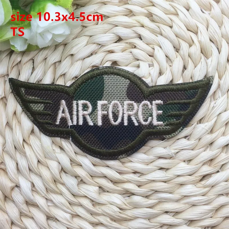 New arrival 10 pcs green Airforce emblem embroidered patch iron on Motif Applique TS Fabric cloth embroidery accessory | Дом и сад