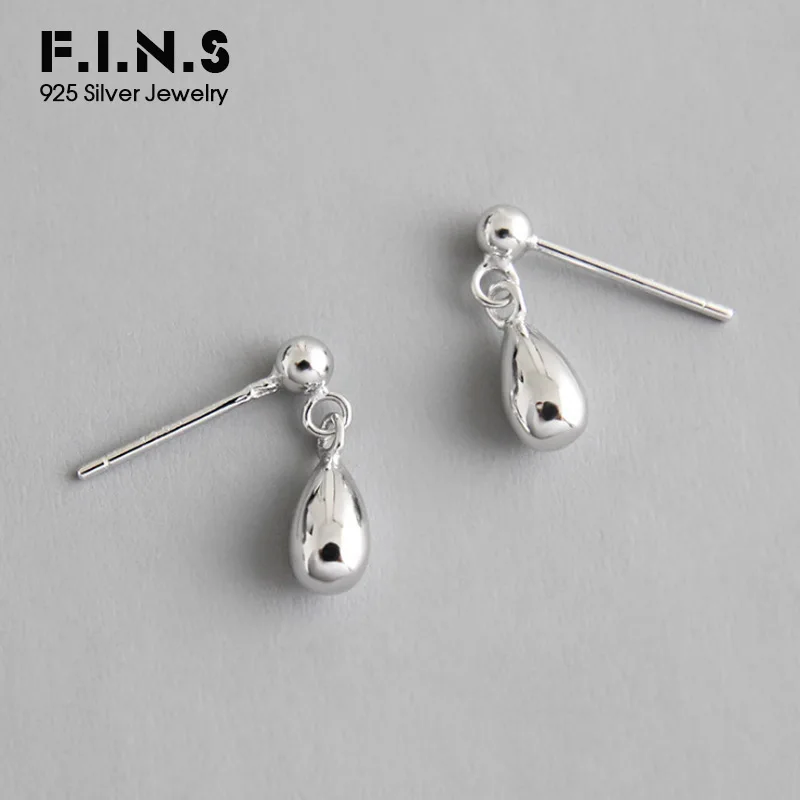 F.I.N.S изысканные серьги-гвоздики из стерлингового серебра 925 пробы INS минималистский капли воды мини женская серьга корейские серьги Модные ювелирные изделия