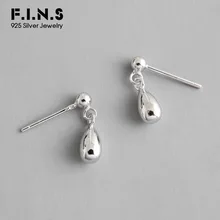 F.I.N.S изысканные серьги-гвоздики из стерлингового серебра 925 пробы INS минималистский капли воды мини женская серьга корейские серьги Модные ювелирные изделия