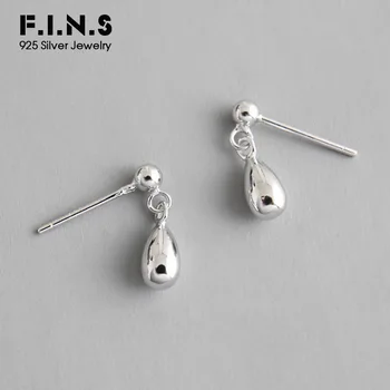 

F.I.N.S Exquisite 925 Sterling Silver Stud Earrings INS Minimalist Water Drop Mini Female Earring Korean Earings Fashion Jewelry