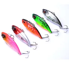 YUZI 5PCS 11G Hard VIB Lures 6.5CM Fishing Bait Treble Hooks Sinking Crankbait Fishing Tackle 1pcs vib laser hard bait 6 5cm 13 8g lures fishing bait treble hooks sinking crankbait fishing tackle fish wobbler pesca fa 450