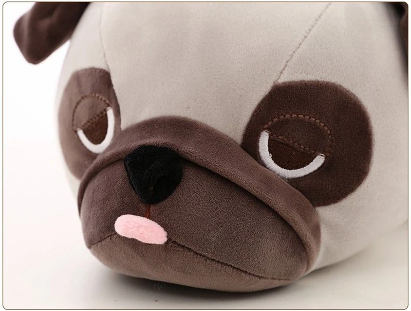 Dorimytrader New Cute Soft Animal Pug Plush Toy Big Stuffed Anime Pekingese Doll Animals Dog for Kids Gift Decoration 75cm 90cm DY50051 (7)