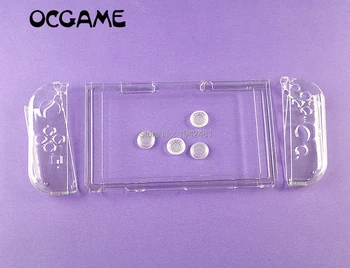 

OCGAME Hard Crystal Protective Transparent Case Cover Shell for NS NX Switch Console Case Cover + Thumb Caps with package