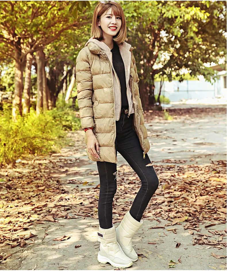 2019 Winter women snow boots women warm push ankle boots female high wedge waterproof Boots rubber hiking boots shoes (10)