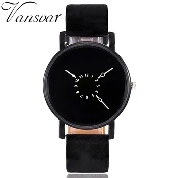 

Vansvar Fashionable Creative Quartz Watch Women's Band New Wrist Watch with Leather Strap Analog Wrist Watch Gift Dames #5/22