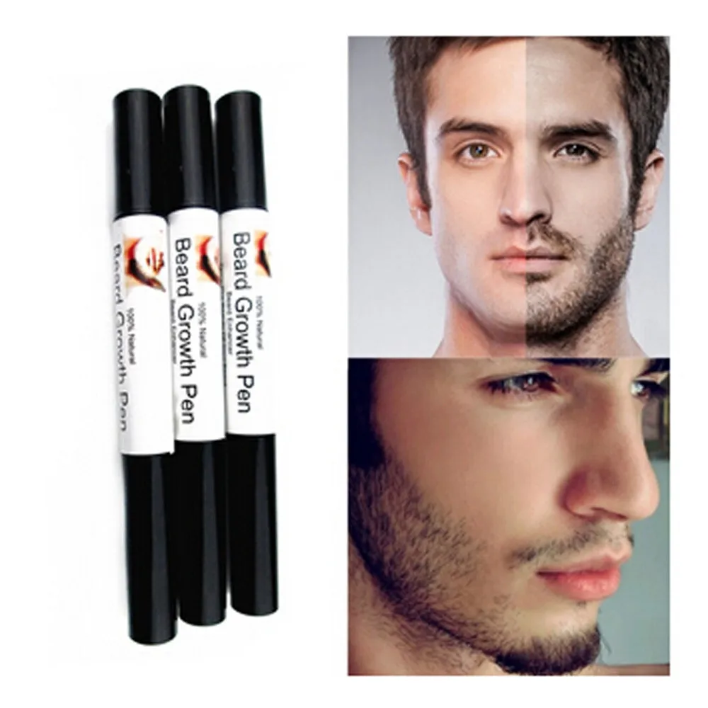 1 pc Professional Men Liquid Beard Growth Pen Beard Enhancer Facial Whiskers Nutrition Moustache