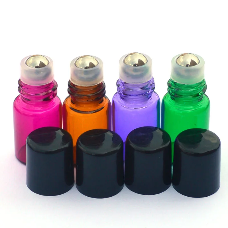 

1pcs 2ml Colorful Roller Bottle for Essential Oils Refillable Perfume roll on Bottle Deodorant Containers
