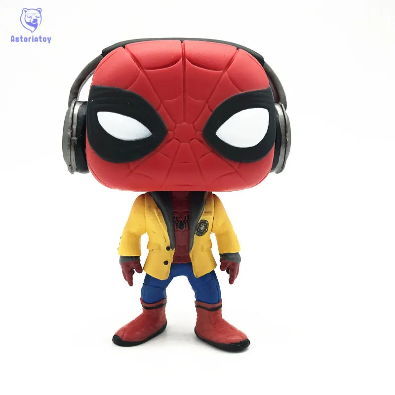 

NEW 10cm Spider-Man Homecoming 265 action figure big Bobble Head Q Edition no box for Car Decoration
