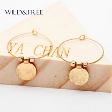 Трендовые Стильные Золотые круглые серьги в виде колец геометрической формы, простой и минималистичный дизайн, модные серьги, ювелирные изделия для женщин