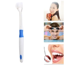 1 шт. ребенок здоровья зубов Кисточки три головы 3 двусторонняя Зубная щётка ультрадисперсных мягкой щетиной Лидер продаж