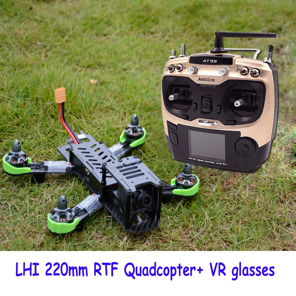 Drones Camera with quadrupter flight Simulator At9s Radiolink 2.4g Remote Control 5.8g  Rc Airplane Qav Zmr 220mm Quadcopter