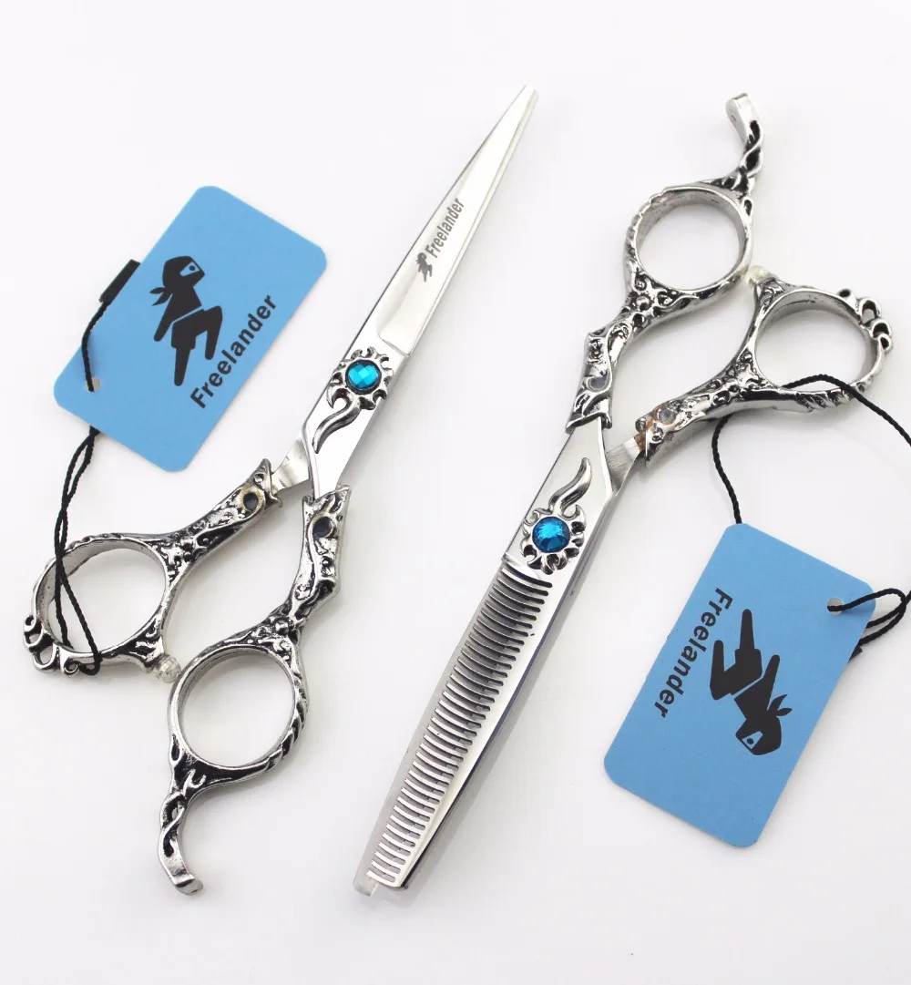 Japanese Professional 6 inch 440C Hair Cutting Thinning Scissors Set