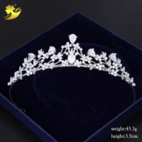 897118 Xinyun кристалл большая свадебная корона Великолепная Посеребренная оголовье CZ свадебная тиара вечерние Show Театрализованное аксессуары для волос для невесты - Цвет: 897118