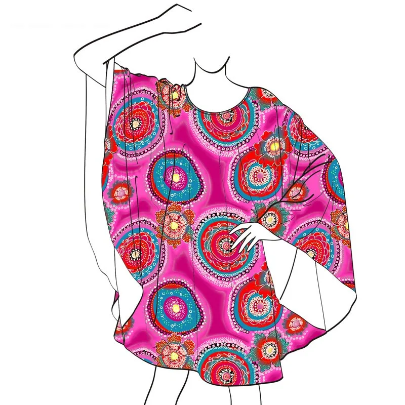 Американский и Европейский Плюс халат размера Женская шелковая ночная рубашка Новинка принт рукав летучая мышь пижамы Женская пижама inverno - Цвет: ROSE RED