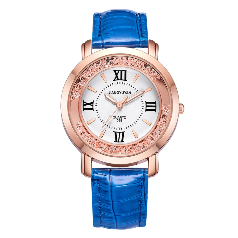 

Women's Watches Fashion Geneva Brand Roman Numerals Faux Leather Analog Quartz Wrist Watch Women Female hours clock 8 Colors New