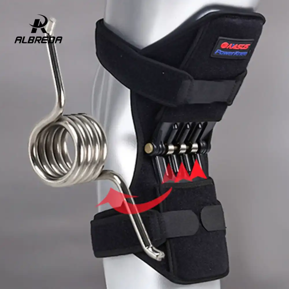 ALBREDA New 1pair Sport Spring knee strap Mountain climbing running Knee booster knee pad Knee