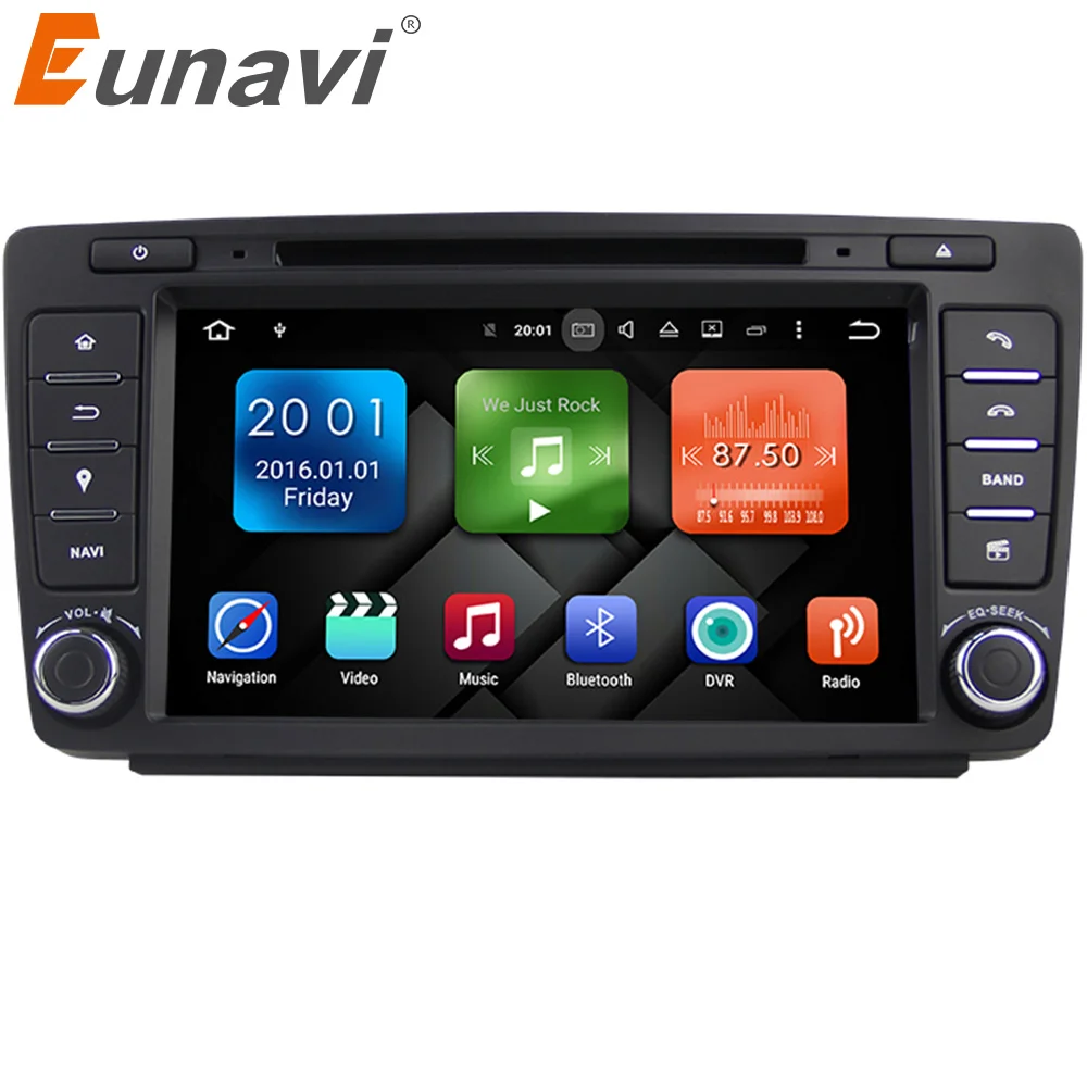 Eunavi 2 Din font b Car b font DVD font b GPS b font For Skoda