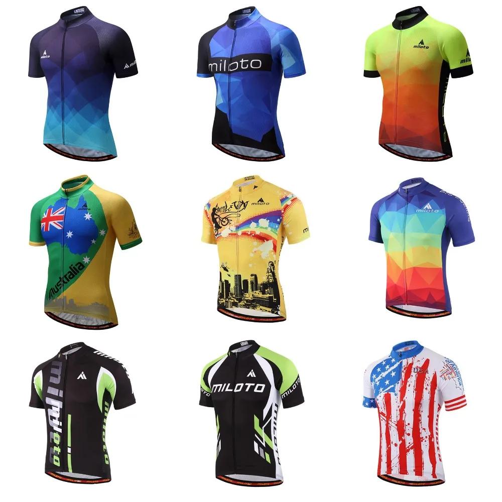 

MILOTO NEW Pro Summer Cycling Jersey Short Sleeve Maillot Roupa Bicycle Jerseys Maillot Ciclismo Road Bike Cycling Clothing Tops