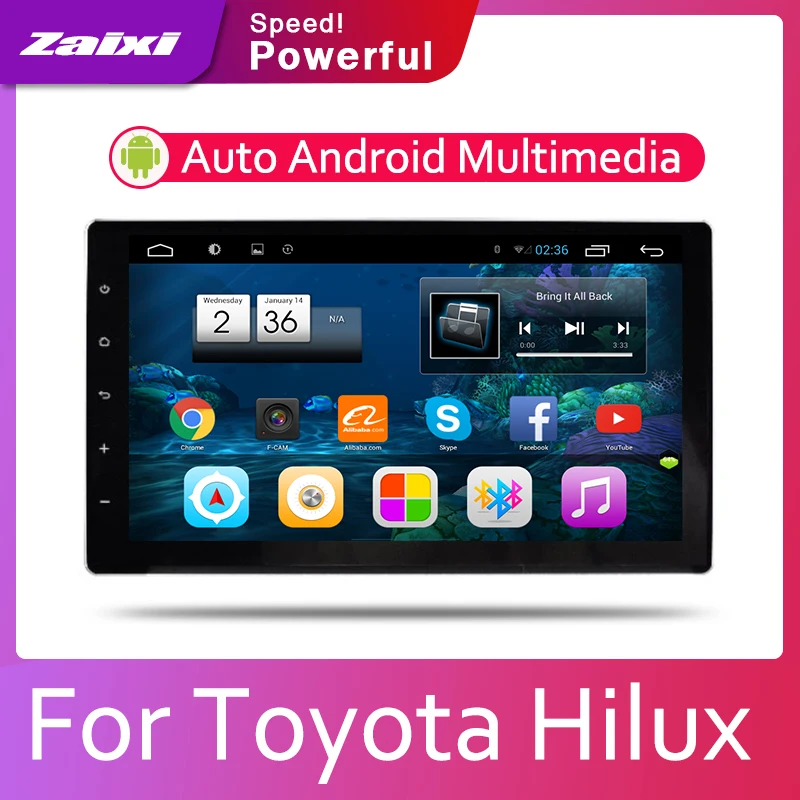 

ZaiXi Android 2 Din Car radio Multimedia Video Player auto Stereo GPS MAP For Toyota Hilux 2015~2019 Media Navi Navigation