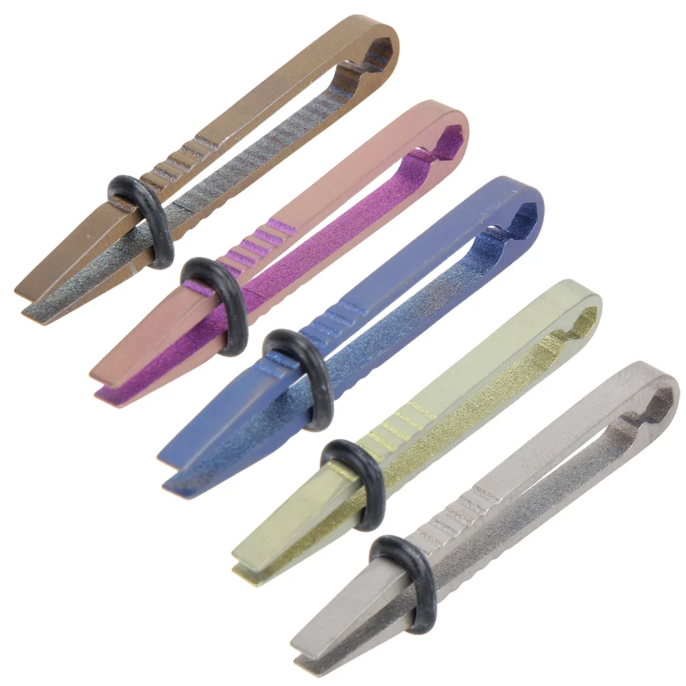 

EDC Titanium Mini Tweezers Trumpet Outdoor Tool Camping Travel Home TC4 Titanium Alloy EDC Pocket Multi Tools 5 Colors