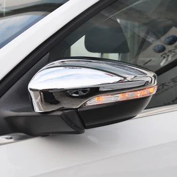 

ABS Chrome For JETTA MK6 Accessories 2015-2018 rearview mirror block rain eyebrow decoration Cover Trim sticker Car Styling 2pcs