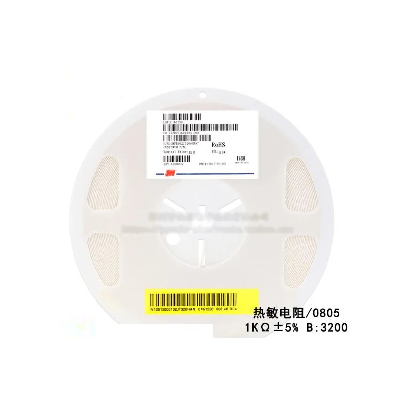 

50pcs/lot 0805 SMD Thermal Resistor 1KΩ ±5% B:3200 CMFB102J3200HANT Thermistor