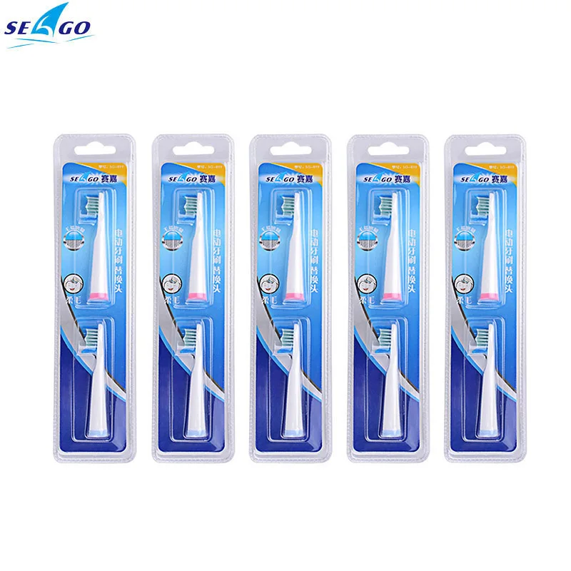 Goede 5 stks DuPont Borstelharen Seago Schoon Vervanging Tandenborstel Heads voor SG 610 SG E8 SG 909 Care Mondhygi euml;ne Schoon tanden Gereedschappen