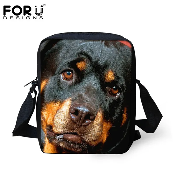FORUDESIGNS/женские сумки-мессенджеры с 3D Мопсом йоркскими собаками, маленькая сумка через плечо, Детская сумка Mochila Infanti, Детские плечевые мини-сумки - Цвет: 3176E