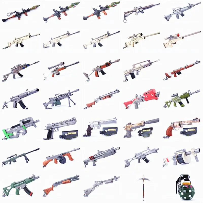 

Fortnight Battle Royale Toy Model Keychain Alloy Weapons Kids Toy Collection Decoration