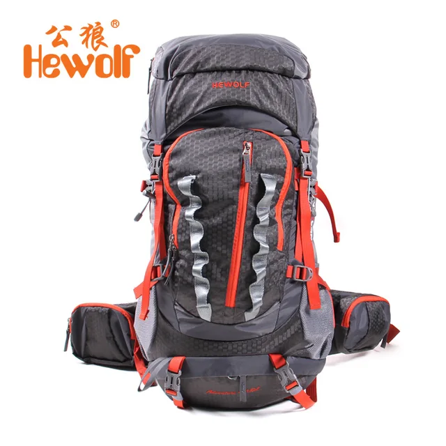 Best price at $107 Cheap Hewolf Professional Waterproof Rucksack Internal Frame Climbing Camping Hiking Backpack Mountaineering Bag 45+10L
