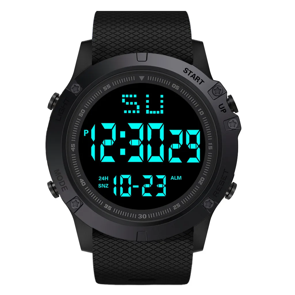 

2019 Luxury Watches Men LED Digital Date Military Electronic Sport Watch Rubber Alarm Week Date Waterproof Reloj Relogio Clock